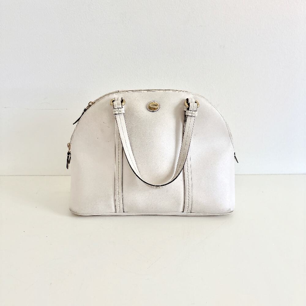 Coach Peyton Cora Domed Satchel in Saffiano Leather - Style F25671